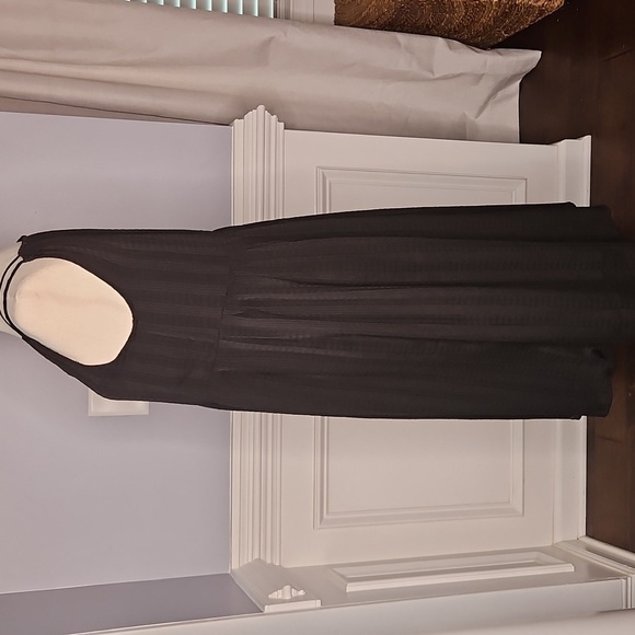 Loft Women's BlackStrappy Button Midi Dress - Picture 5 of 10